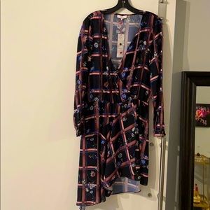 Parker Painterly Plaid dress